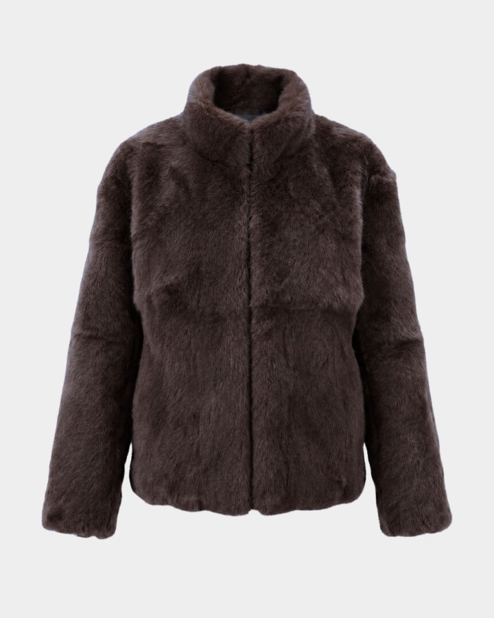 Casaco Luxo Pele Coelho Celinne Midi