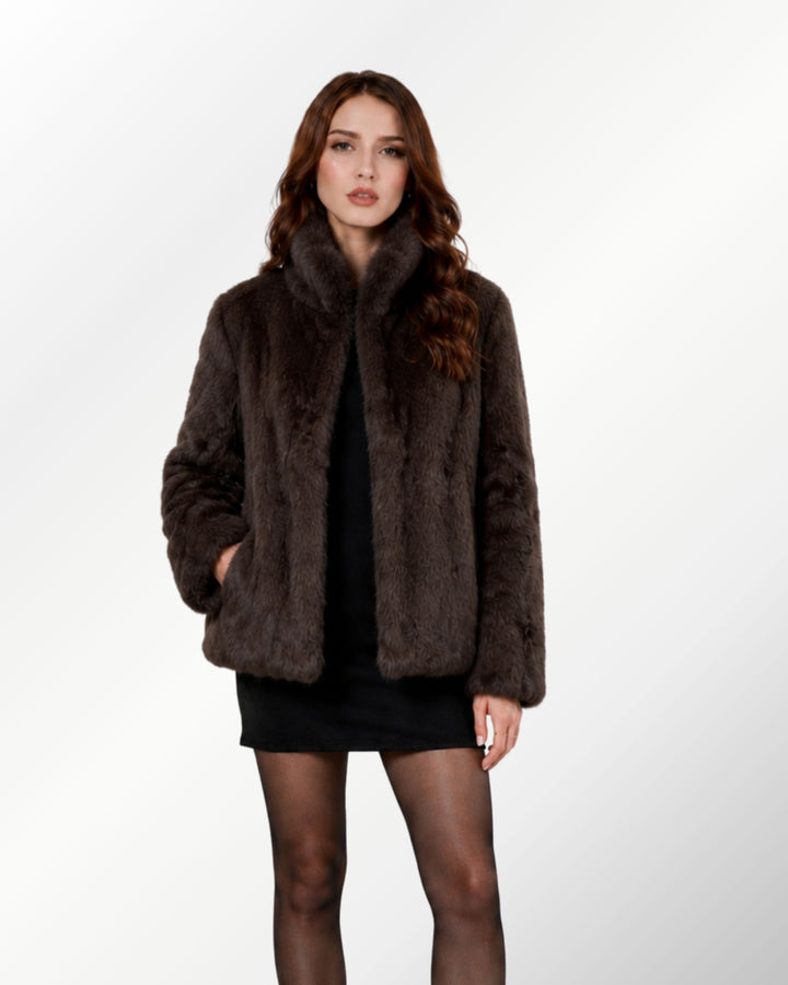 Casaco Luxo Pele Coelho Celinne Midi