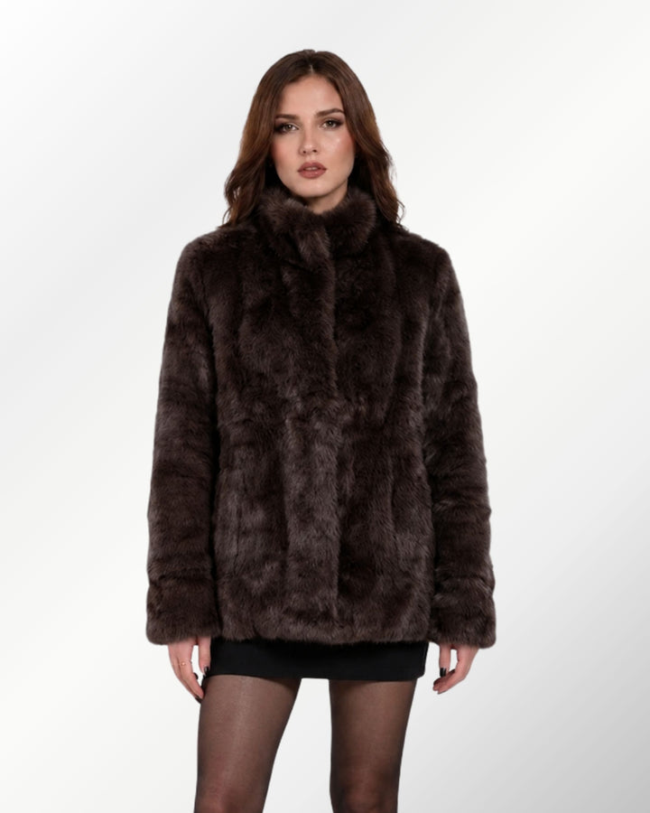 Casaco Luxo Pele Coelho Celinne Midi