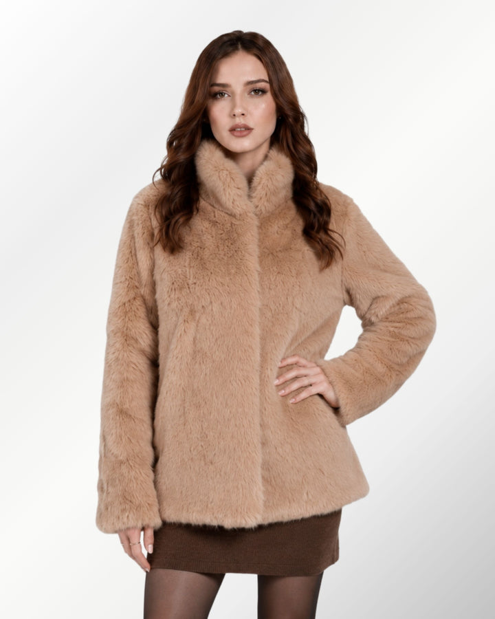 Casaco Luxo Pele Coelho Celinne Midi