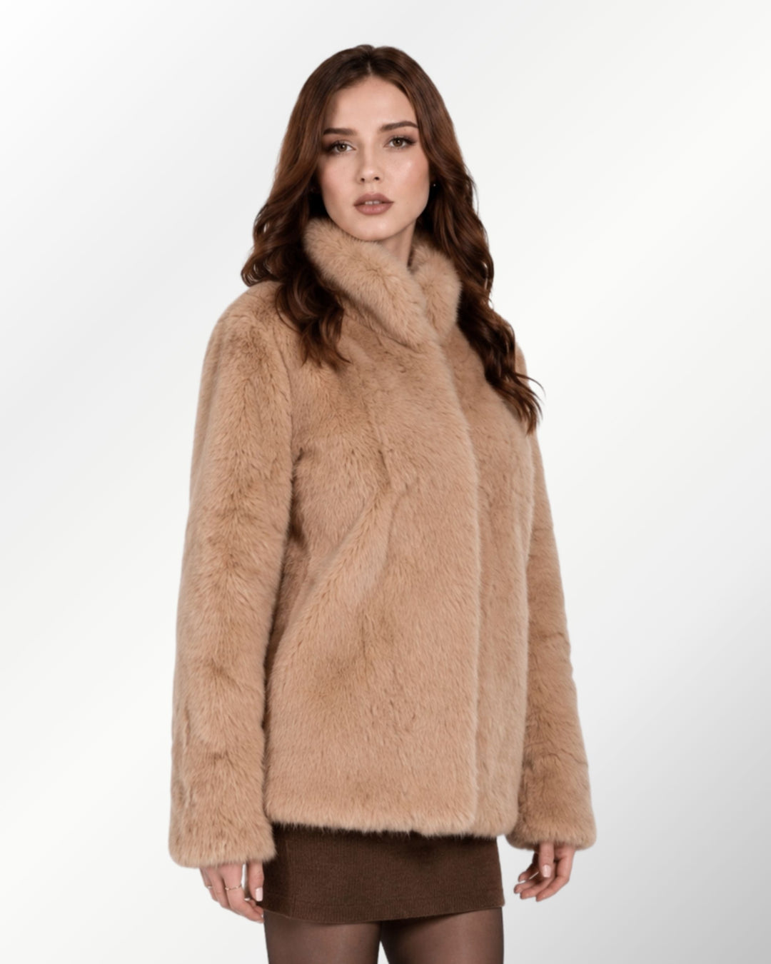 Casaco Luxo Pele Coelho Celinne Midi