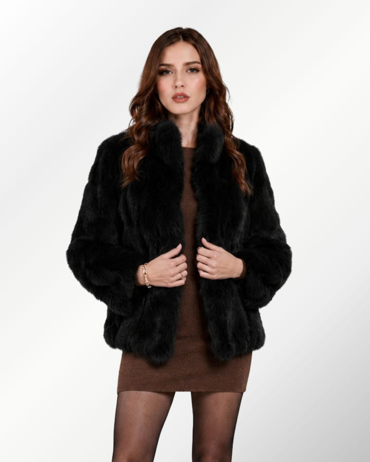 Casaco Luxo Pele Coelho Celinne Midi
