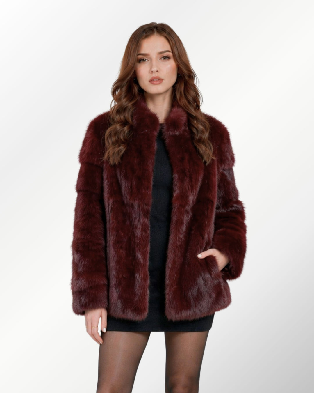 Casaco Luxo Pele Coelho Celinne Midi