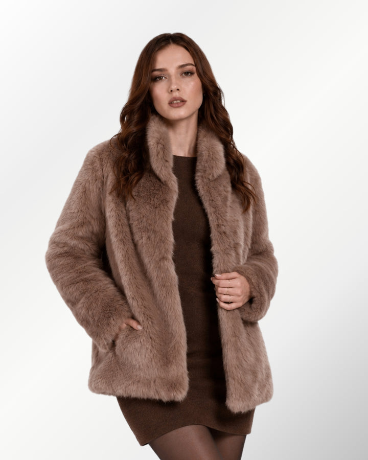 Casaco Luxo Pele Coelho Celinne Midi