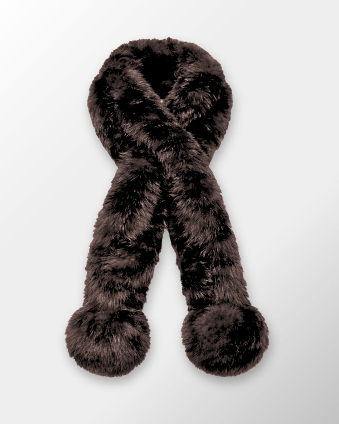 Cachecol Luxo Pelo Coelho Zoe - café - scarf