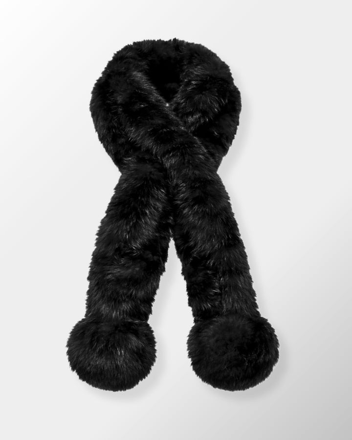 Cachecol Luxo Pelo Coelho Zoe - preto - scarf