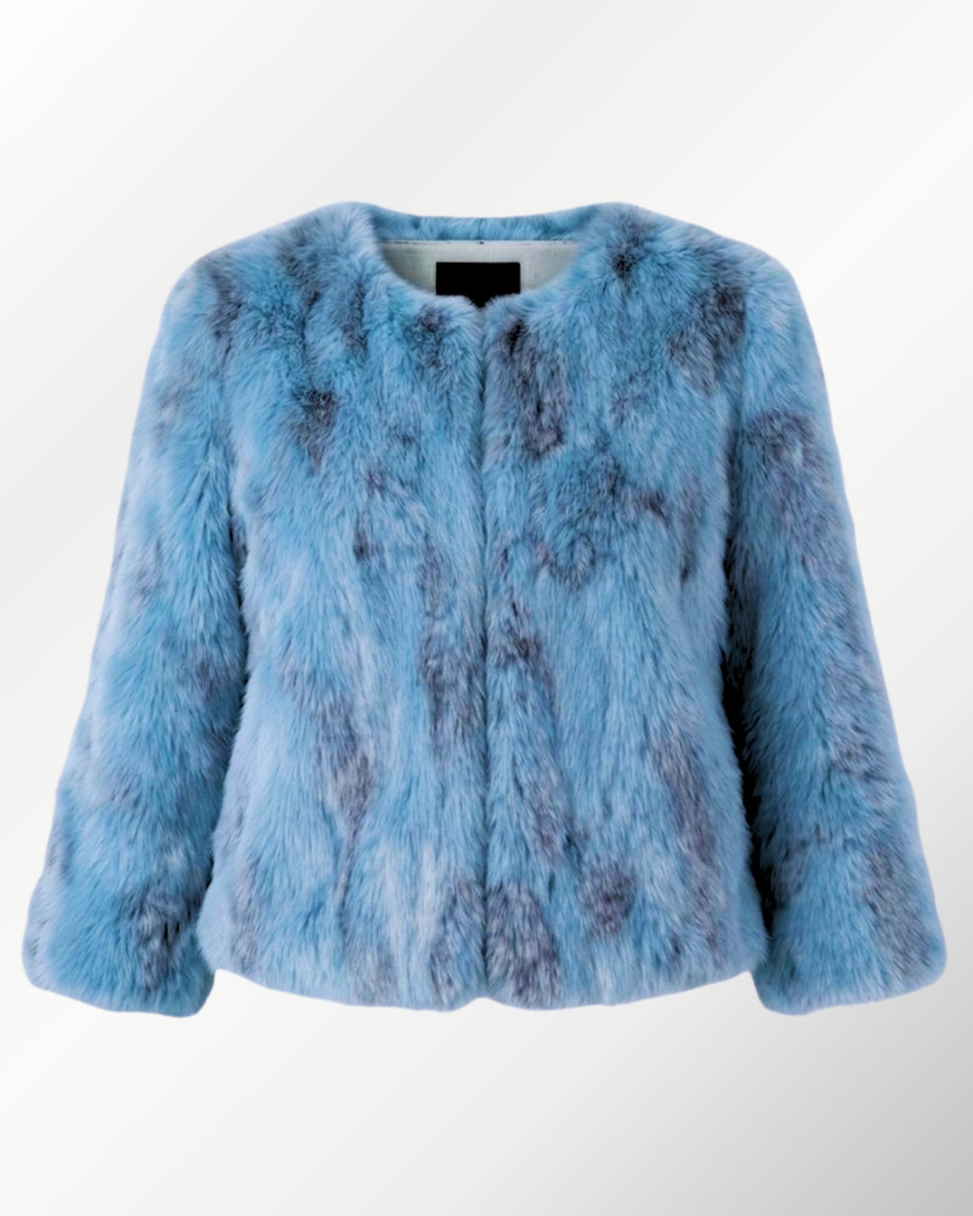 Casaco Luxo Pele Coelho Brigitte - azul natural / PP (INT M) - casaco
