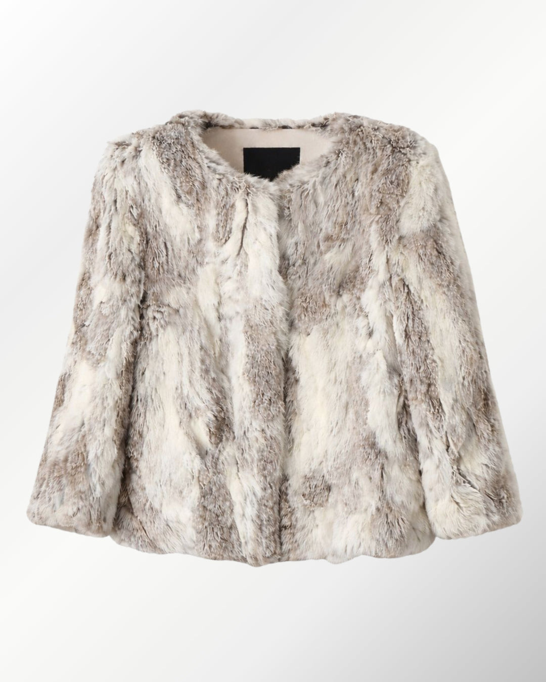 Casaco Luxo Pele Coelho Brigitte - cinza natural / PP (INT M) - casaco
