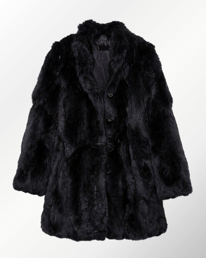 Casaco Luxo Pele Coelho Celinne Maxx - preto / PP (INT L) - casaco