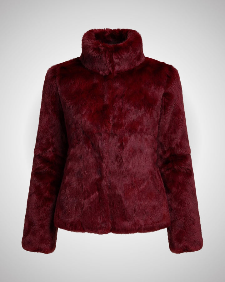 Casaco Luxo Pele Coelho Celinne - vinho / PP (INT M) - casaco