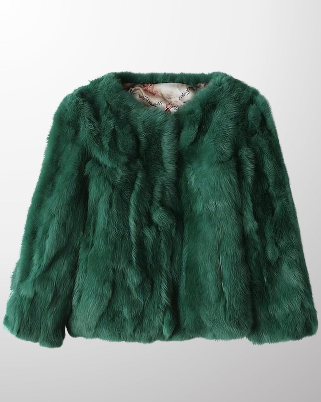 Casaco Luxo Pele Coelho Marilyn - verde / PP (INT M) - casaco