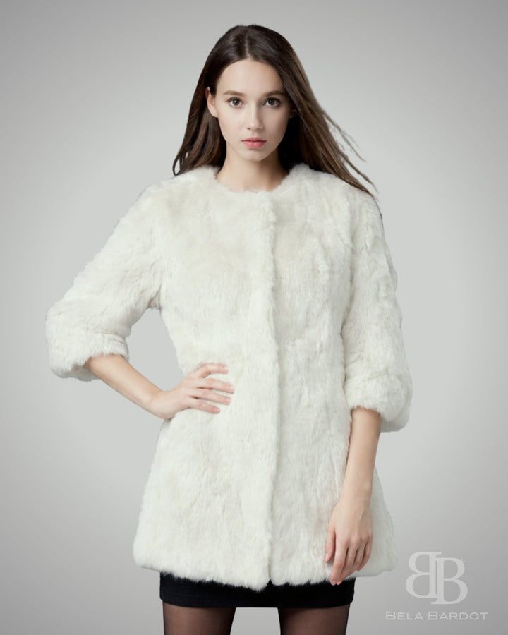 Casaco Pele Coelho Brigitte Maxx - casaco