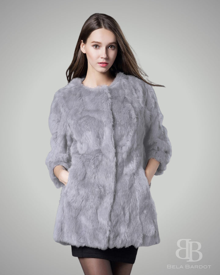 Casaco Pele Coelho Brigitte Maxx - casaco