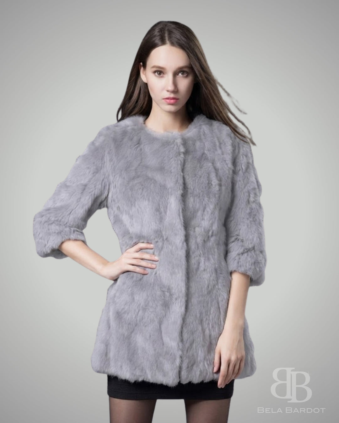 Casaco Pele Coelho Brigitte Maxx - casaco