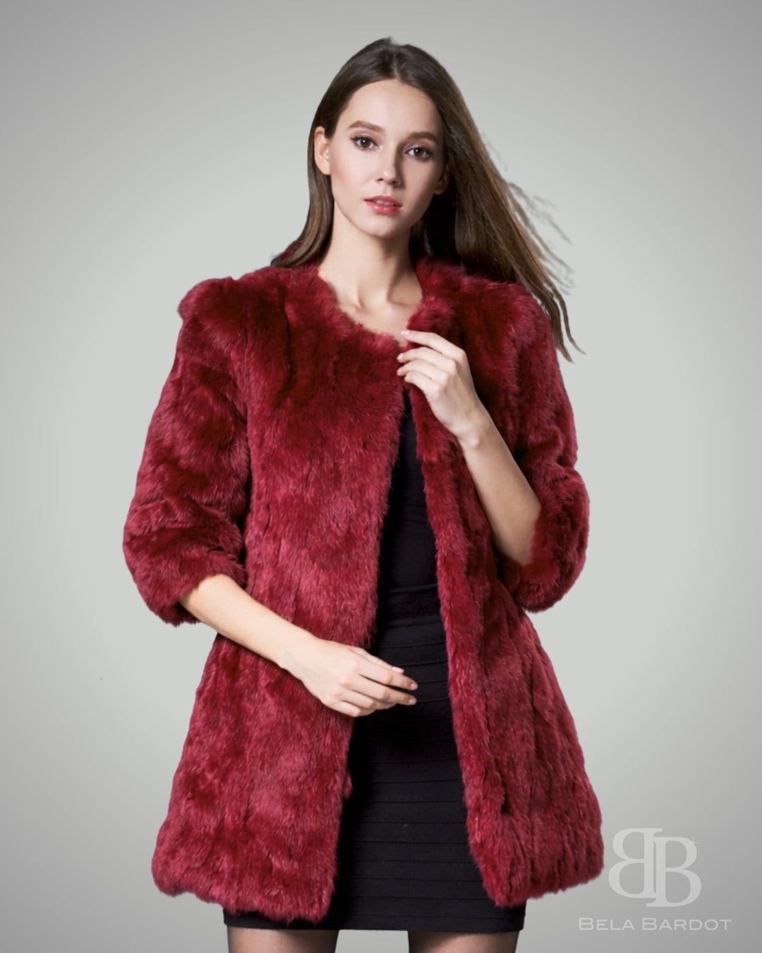 Casaco Pele Coelho Brigitte Maxx - casaco