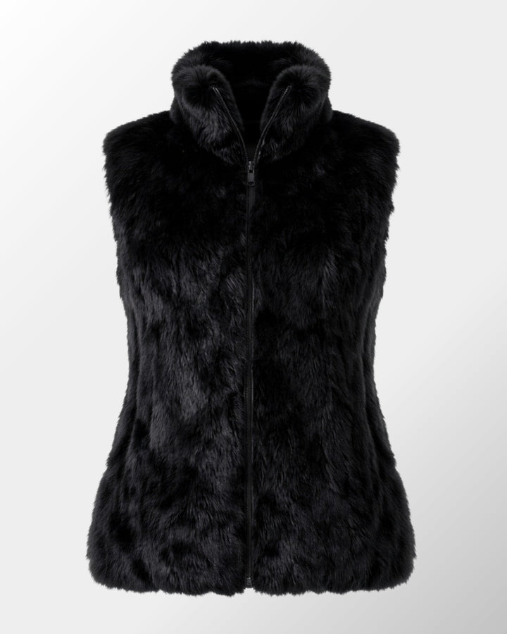 Colete Luxo Pele Coelho Antonella - preto / PP (INT M) - colete